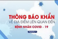 Thông báo khẩn rà soát người đến các khu vực liên qua bệnh nhân dương tính với SARS-COv 2