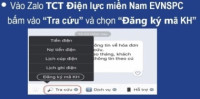 Hướng dẫn đăng ký nhận thông tin và các tiện ích về điện qua mạng xã hội Zalo