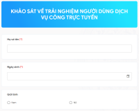 Khảo sát trải nghiệm người dùng dịch vụ công trực tuyến