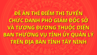 ĐỀ ÁN THÍ ĐIỂM THI TUYỂN CHỨC DANH PHÓ GIẢM ĐỐC SỞ