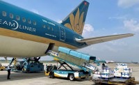 Vietnam Airlines bố trí riêng một siêu máy bay Boeing 787-9 chỉ để chở vải thiều tới tay người tiêu dùng