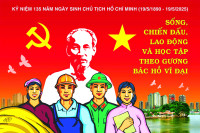 Nhiệt liệt chào mừng 135 năm Ngày sinh Chủ tịch Hồ Chí Minh vĩ đại (19/5/1890-19/5/2025)!