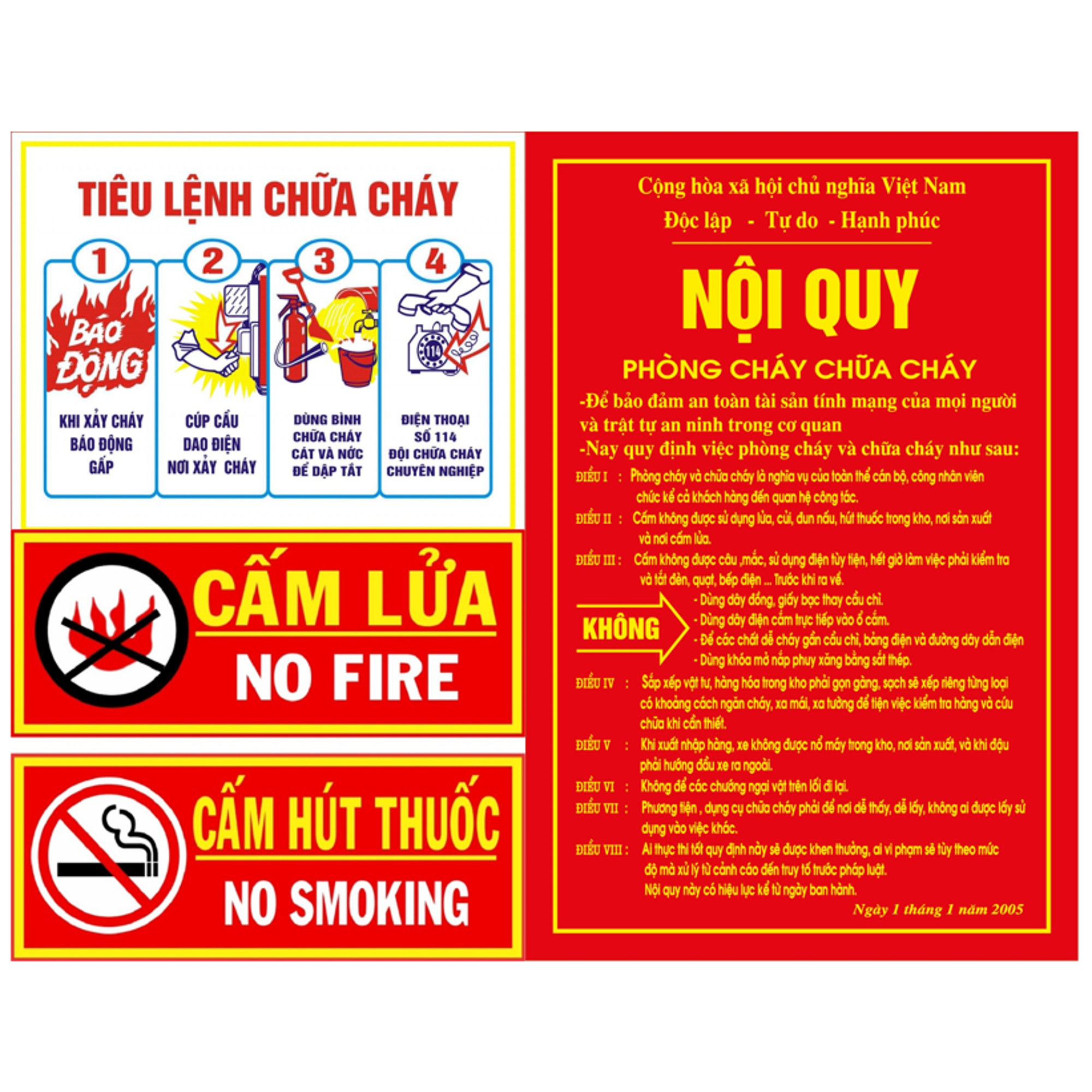 Nội quy phòng cháy, chữa cháy