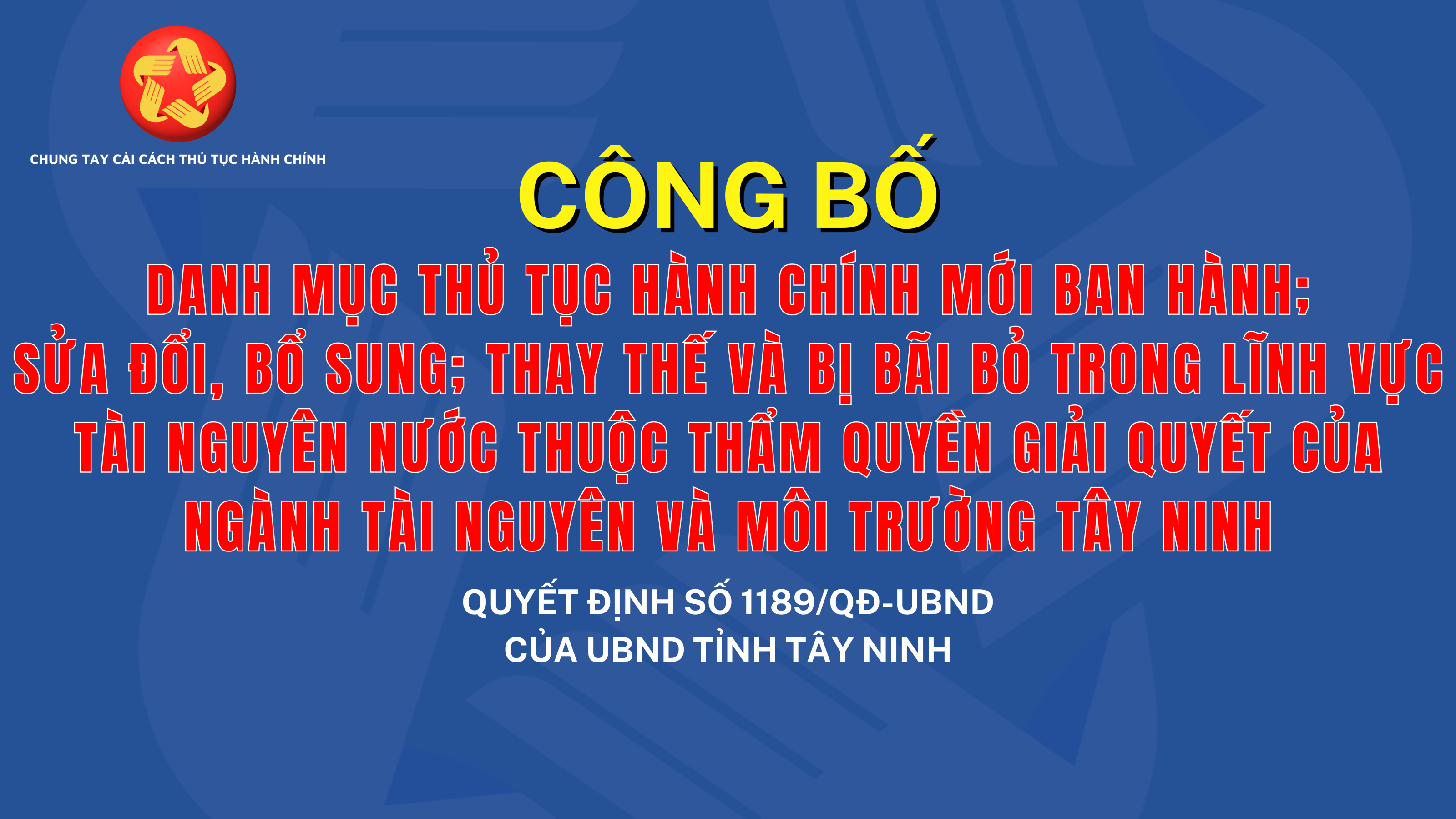 danh muc va quy trinh noi bo giai quyet thu tuc hanh chinh moi trong linh vuc nghe thu cong my nghe thuoc tham quyen giai quyet cua nganh cong thuong tinh tay ninh