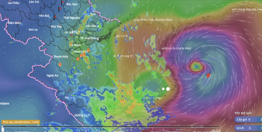 Siêu bão số 3 tiến vào đảo Hải Nam nhưng chưa có dấu hiệu suy yếu