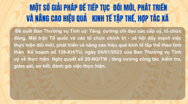 Một số giải pháp để tiếp tục đổi mới, phát triển và nâng cao hiệu quả kinh tế tập thể, hợp tác xã